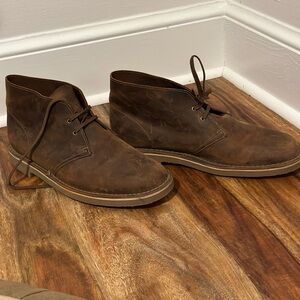 Clarks Dark Brown Leather Chukka Boots